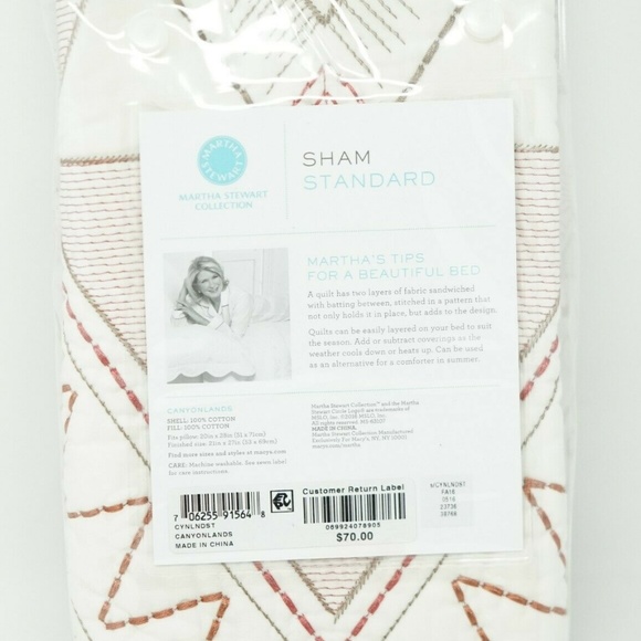 Martha Stewart Canyonlands Quilted Sham - STANDARD - Picture 2 of 4